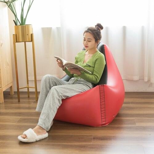 Lazy Sofa Inflatable Folding Recliner Outdoor Sofa Bed For Single Air Sofa Inflatable Loungers Couch Water Deck Chair 2in1