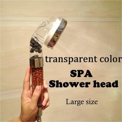 Beauty Negative Ion Tourmaline Filter SPA Therapy Shower Head Bathroom Handheld Saving Water Pressurize Rainfall Sprayer Nozzle