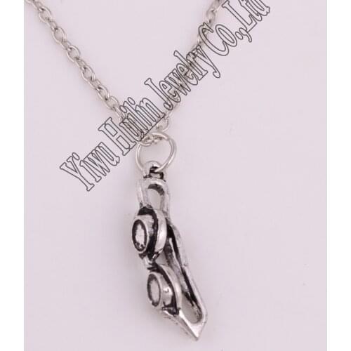 New Arrival antique sliver plated Swimming Goggles charm necklace link chain