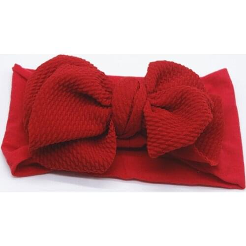 30pcs/lot New Girls Top Knot Bows Wide Nylon Headband,Soft Stretchy Soild Turban Headwraps,One Size Fit Most Girls Hairbands