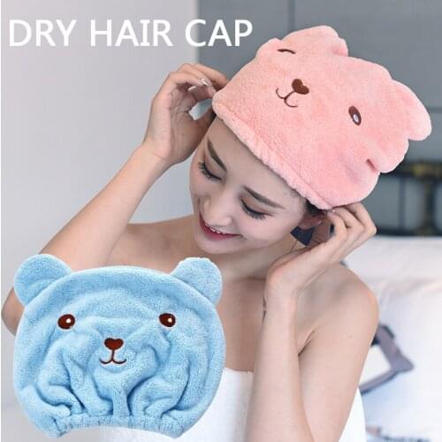 Cartoon Quickly Dry Hair Cap Turban Shower Cap Good Hygroscopicity And Breathability Microfiber Hair Hat Wrapped Towel Cap Towel