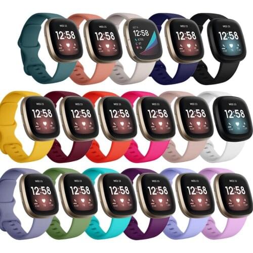Silicone Wristband For Fitbit Versa 3 Strap Breathable Watch Bracelet Replacement Band for Fitbit Sense/Versa3 Smart Watch