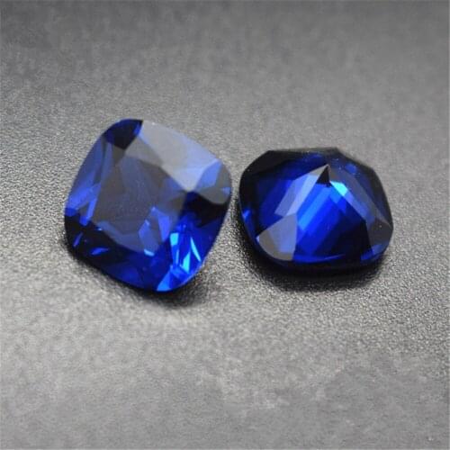Brilliant Blue Spinel Square Faceted Gemstone Cushion Cut Blue Spinel Gem Multiple Sizes to Choose C37L