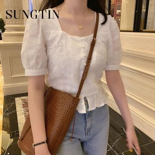 Sungtin Blouses With Embroidery
