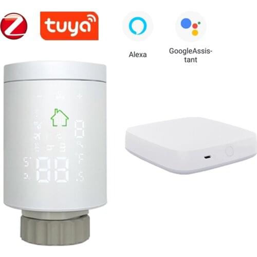 Tuya ZigBee3.0 Smart Radiator Actuator Programmable Thermostatic Radiator Valve Temperature Controller Works With Alexa