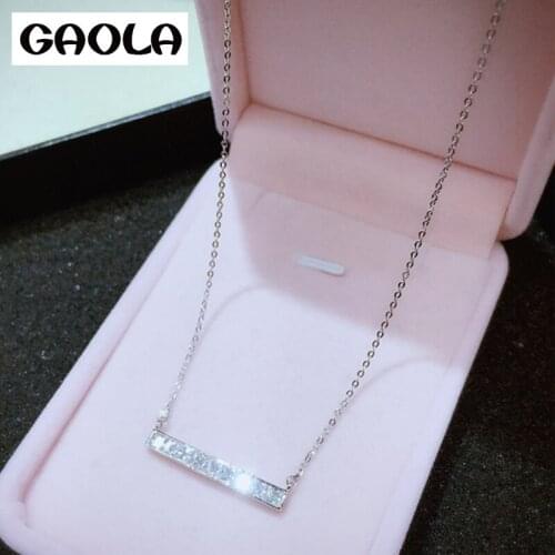 GAOLA 2016 wedding necklace zircon necklace for women gold Color necklace GLD0826