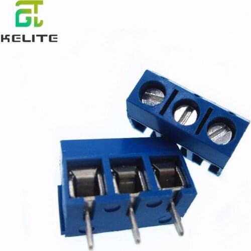 100PCS KF-301-3P 3 Pin Screw Terminal Block Connector 5.08mm Pitch