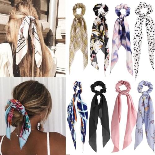 67 Styles Floral White Hair Rubber Hair Bands For Girls 2020 headband Hair Ties Long Hairband Scrunchies Ribbon Hair Accessories