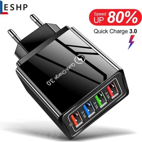 USB Charger Quick Charge 4.0 3.0 3.1A Fast Charging Power Adapter Charger For Samsung iPhone 11 7 X 4 Ports Mobile Phone Charger