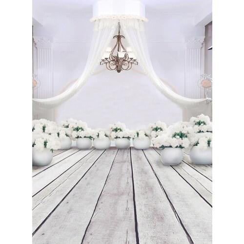 White floor white flowers beautiful romantic wedding photos children photos newborn photography background