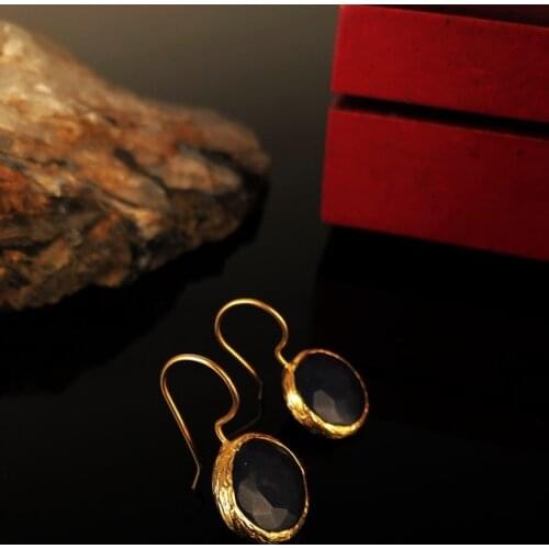 Dr Stone Natural Stone Women Ceyt Stone Gold Plated Earrings KRB325 373144712