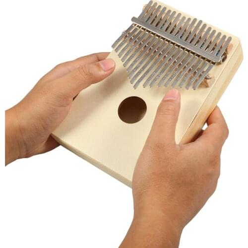 Mounchain 17 Keys Wood Kalimba Thumb Mbira Finger Piano for Beginner Musical Instrument Children Kids Toy