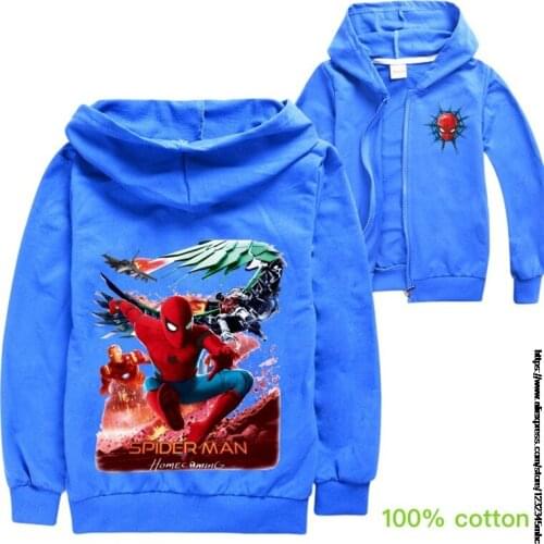 Disney Kids Children Halloween Cotton Costume Funny SpiderMan Hoodie Sweatshirt Birthday Party SpiderMan Jacket Outwear New