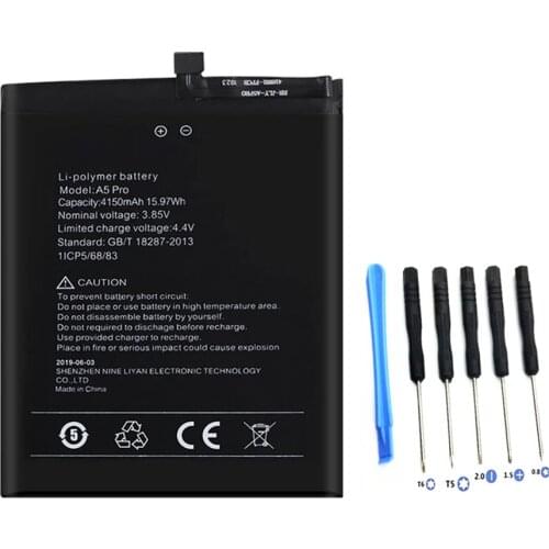 +Tools ! 100% High quality battery for Umidigi A5 pro Mobile phone 4150mAh High-quality Long standby time