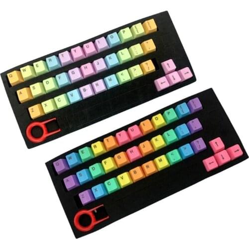 Rainbow Gradient Backlight ABS Keycap Suitable for Mechanical Keyboard 37Keys