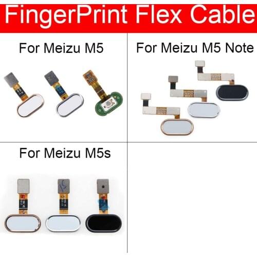 Home Button Fingerprint Sensor Flex Cable For Meizu M5 M5s Note Menu Return Key Touch Sensor Flex Ribbon Replacement Repair