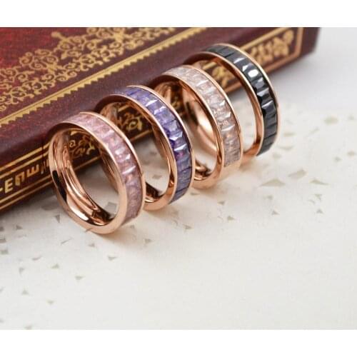 Crystal ring rose gold sliver color jewelry high Quality hot selling Crystal ring