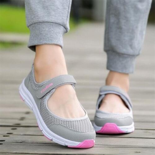 Women Breathable Casual Shoes Womens Soft Soles Flat Shoes Fashion Air Mesh Summer Shoes Female tenis feminino Sneakers