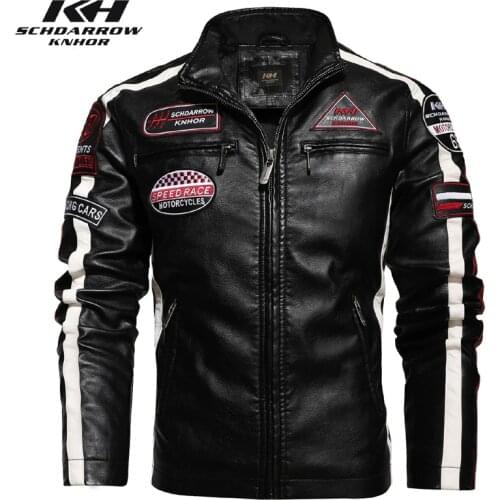 Mens Leather Jackets 2020 Autumn Winter Mens Motorcycle Leather Jacket Men Slim High Quality PU Leather Coats Warm Coat Male
