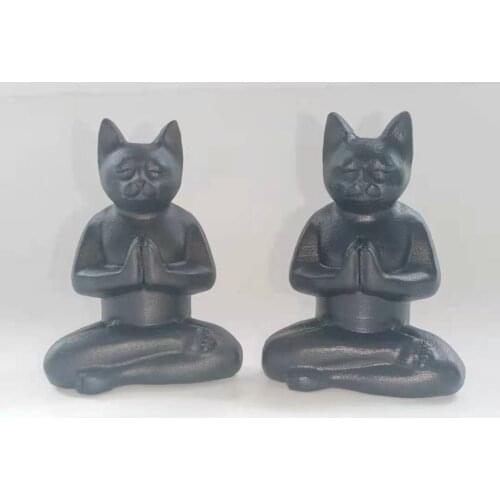 Wholesale Natural Crystal High Quality Best Selling Exercise Cat Black obsidian For Decoration and Gift HXE