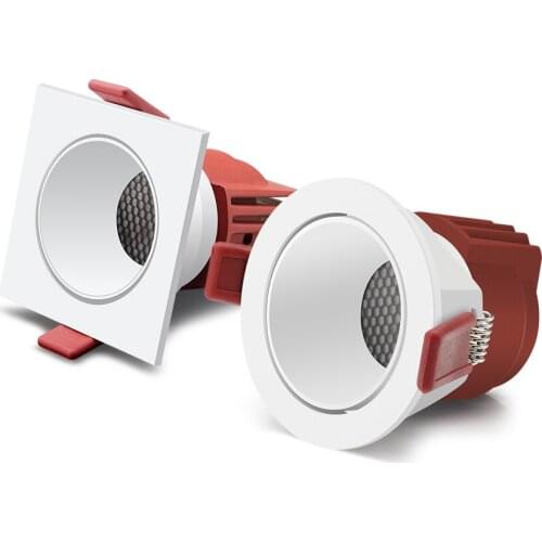 Dimmable Anti Glare LED Recessed Downlight 7w 12w 15w Nordic LED Ceiling Spot Light for hotel Bedroom Kitchen Indoor down light