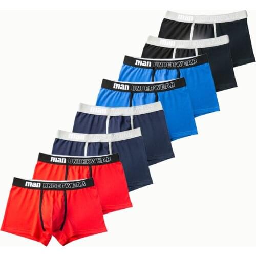 Male Boxer Sexy Shorts Men 8PCS/lot Underwear For Solid Mens Cotton Breathbale Man Panties Dry And Comfortable Underpants