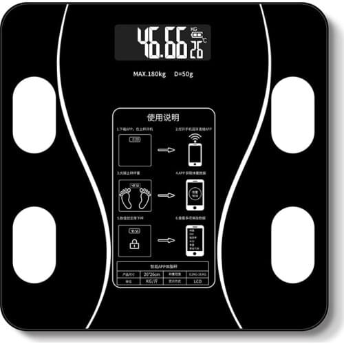 Body Fat Scale Smart Wireless Digital Bathroom Weight Scale Body Composition Analyzer With Smartphone App Bluetooth
