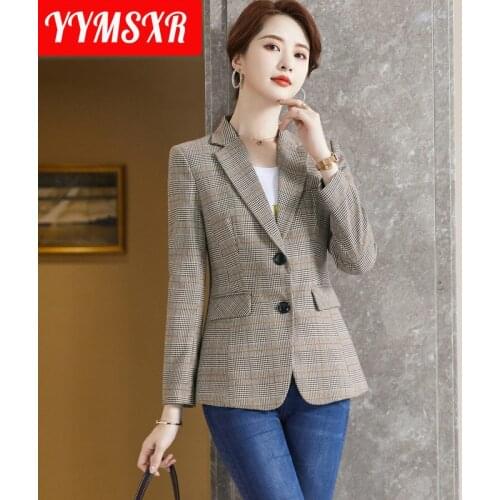 2021 Autumn and Winter High-quality Womens Suit Jacket Fashion Slim Long-sleeved Ladies Office Blazer Temperament