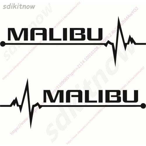 1pair Heart BEATS REARVIEW MIRROR Car Sports Decal Sticker Styling Windows Door Decoration For Chevrolet MALIBU accessories