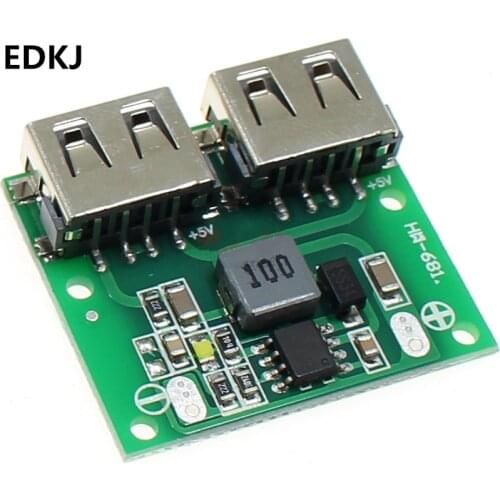 1PCS 9V 12V 24V to 5V DC-DC Step Down Charger Power Module 2 Double Dual USB Output Buck Voltage 3A Charge Charging Regulator