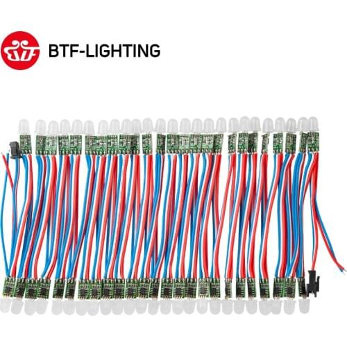 50pcs/string 9mm WS2811 Digital Led pixel Module,2811 IC RGB,Black/Green/White/RGB wire,Addressable no waterproof ip30 DC5v