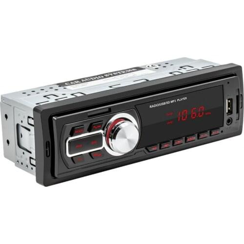 5208E Universal Handsfree Car MP3 Player Compact Bluetooth FM Radio Player Supporting U Disk TF Card AUX for 12V Automobiles