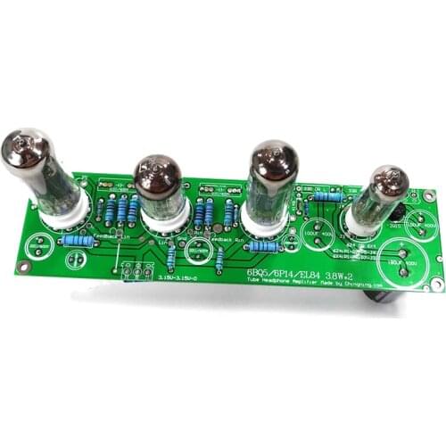 6P14+6N11 stereo power amplifier finished board, compatible with ECC88+EL84 transistor rectifier 6Z4 buffer