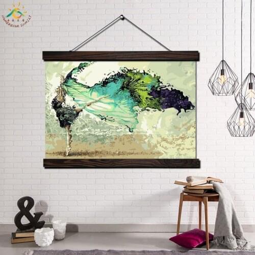 Abstract Dancing Girl Modern Wall Art Print Pop Art Picture And Poster Frame Hanging Scroll Canvas Painting Home Decor