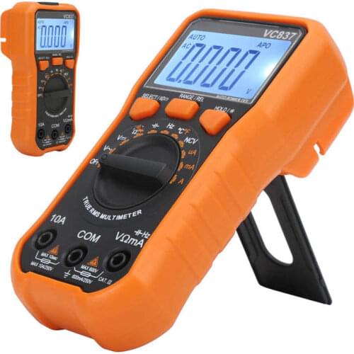 VC837 NCV Digital Automatic Multimeter 6000 Counts for AC/DC Voltage and Current Meter Temperature