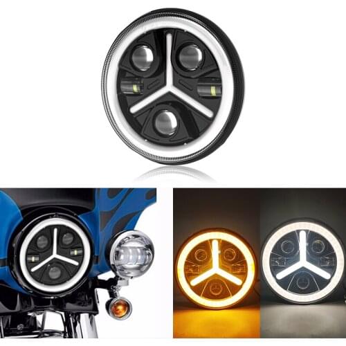 New 7inch LED Headlight for Harley Touring Ultra Classic Electra Street Glide Road King Yamaha Motorcycle Headlamp