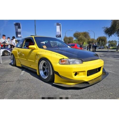 Fiber Glass FRP Front Fender 2Pcs Fit For 1992-1995 Civic Hatchback (EG) PD GP RB Style Front Over Fender Flare