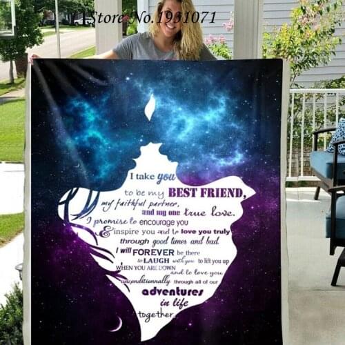 Gift Letter To My Good Friend 3D Printed Fleece Blanket for Beds Thick Quilt Fashion Throw Blanket L97