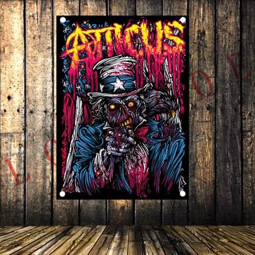 Macabre Art Rock Band Heavy Metal Music Posters Retro Loft Cloth Art Flag Banner Wall Hanging Tapestry Home Decoration A3