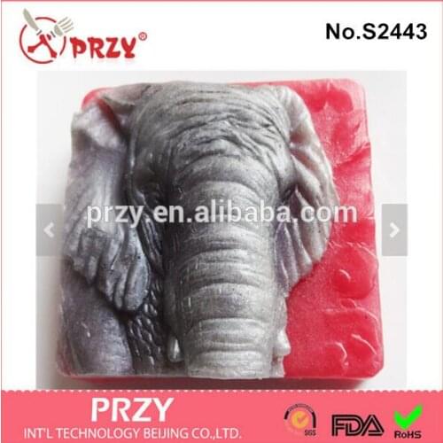 PRZY s2443 Elephant Food-grade handmade DIY silicone soap candle mold