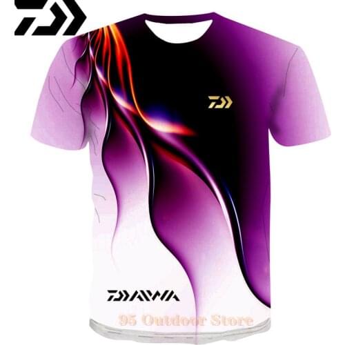 2021 DAIWA Shirts Summer Fishing Quick-Drying Breathable Fishing Shirts Anti-UV Sun Protection Short Sleeve Fishing Clothing