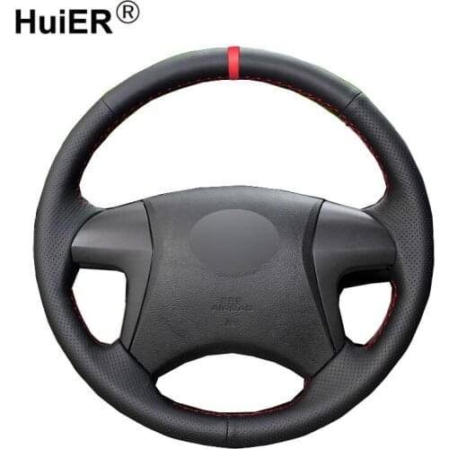 Hand Sewing Car Steering Wheel Cover Car Styling For Toyota Highlander 2008 2009 2010 2011 2012 2013 2014 Camry 2007-2010 2011