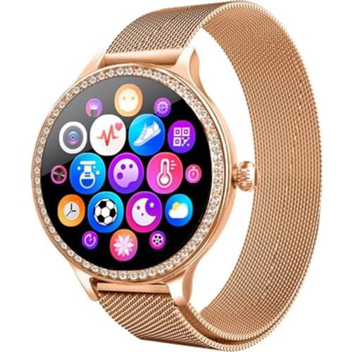 Smartwatch Womens Fashion Wrist Watch Female Menstrual Reminder Breath Training Message Push Fitness Clock Connect Android IOS