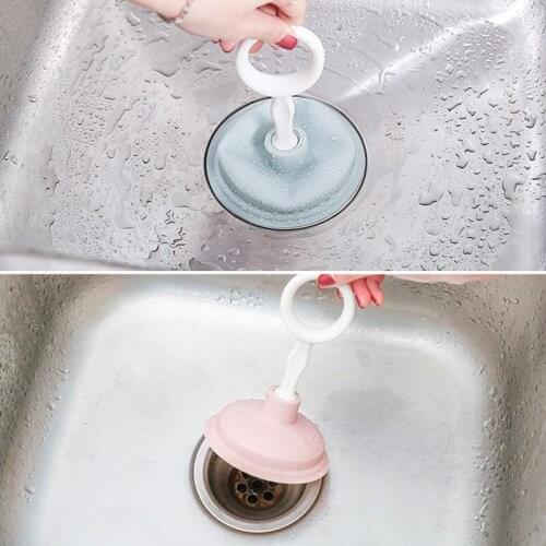 Pipeline Dredge Plunger Suction Pipe Cleaner Drain Bath Sink Rubber Dredging Household Kitchen Cleaning Wash Basin U3