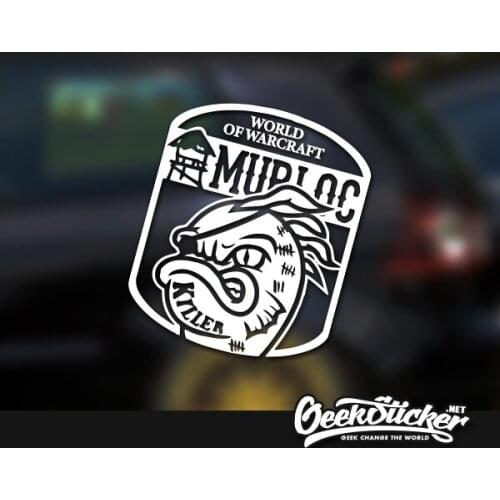 Classic Game WOW World of Warcraft Murloc killer Badge Sticker Decal vinyl Car Body Sticker waterproof reflective universal