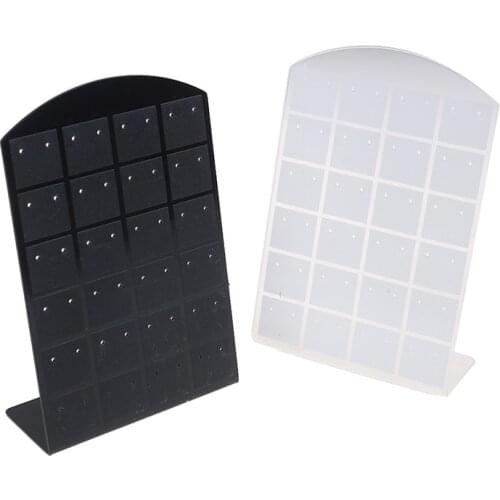 1Pcs 48 Holes Earrings Holder Jewelry Showcase Stand Display Plastic Rack Convenient Charming Women Earrings Organizer Holder
