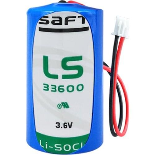 1PCS LS33600 3.6V lithium battery type D No. 1 flow meter battery ER34615 With plug