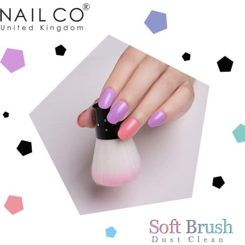 NAILCO 1pcs Dust Powder Polish Nail Clean Brush Tool Manicure Pedicure Soft Brush Nail Care For Gel Nail Brush Cleaning Remove