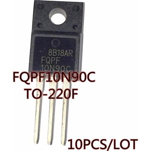 10PCS/LOT FQPF10N90C 10N90C FQPF10N90 TO-220F 10A/900V N-channel MOS field effect In Stock