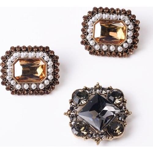 10 Pieces/Lot Metal Pearls Rhinestone Buttons Clothing Decorative DIY Accessories Jewelry Making